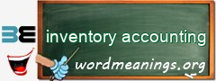 WordMeaning blackboard for inventory accounting